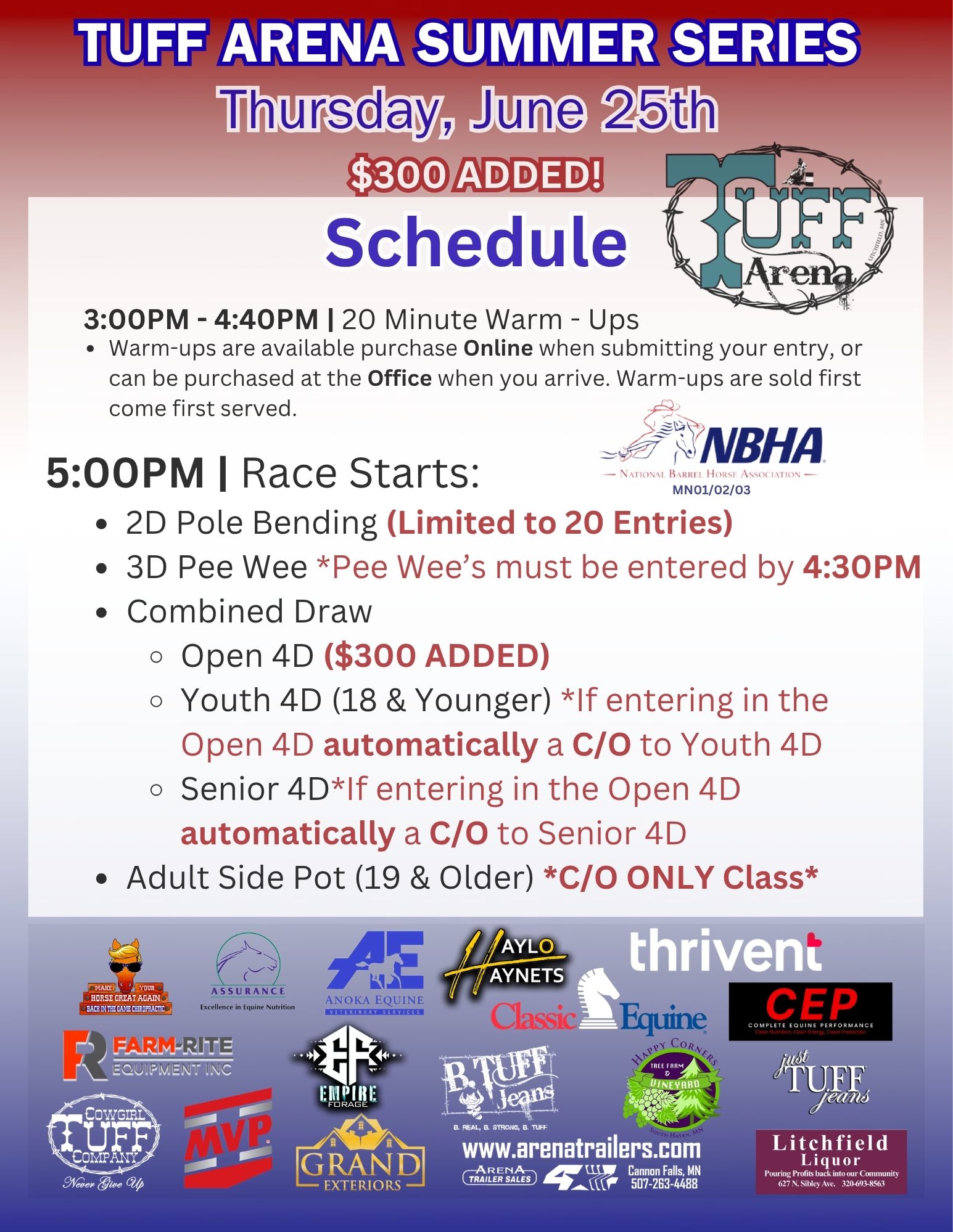 TUFF ARENA, Summer Barrel Racing Series